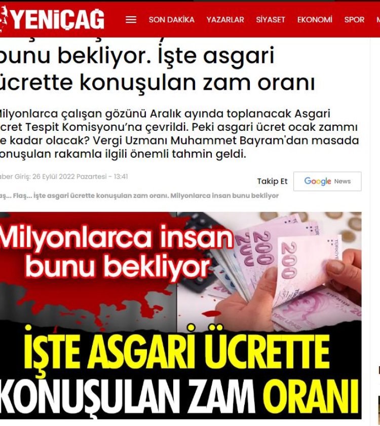 Flaş... Flaş... Milyonlarca insan bunu bekliyor. İşte asgari ücrette konuşulan zam oranı