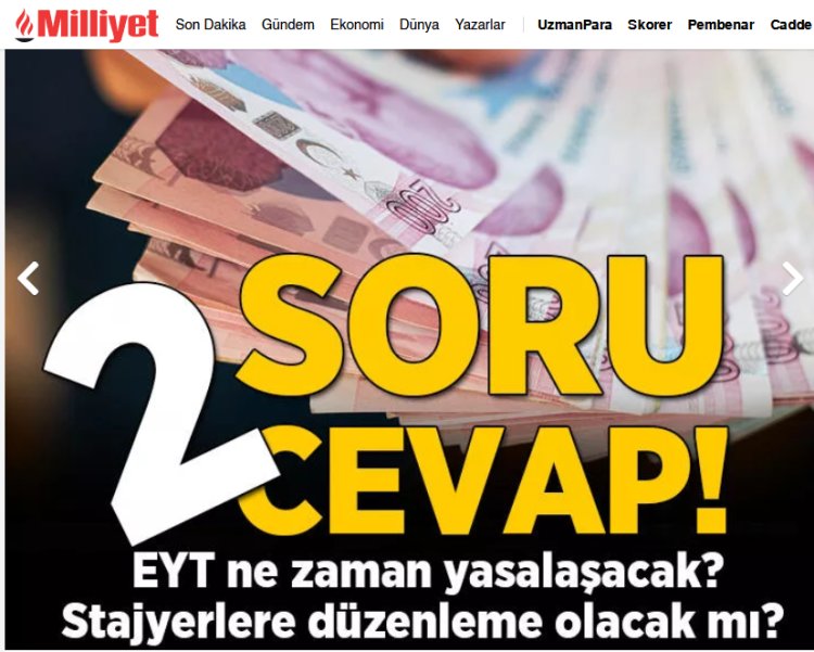 2 soru 2 cevap! EYT ne zaman yasalaşacak? Stajyerlere düzenleme olacak mı?